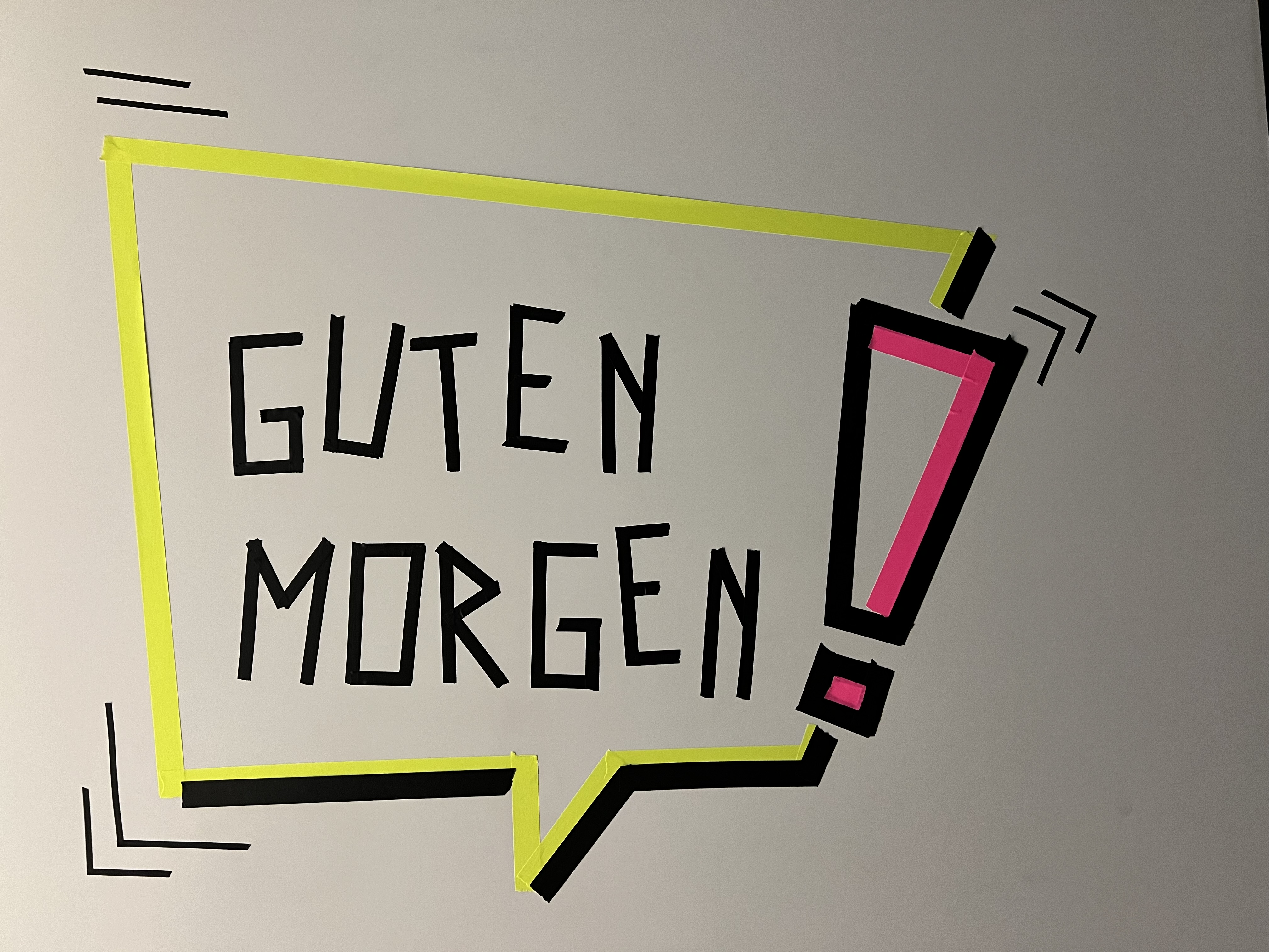 Tape-Art: Guten Morgen !