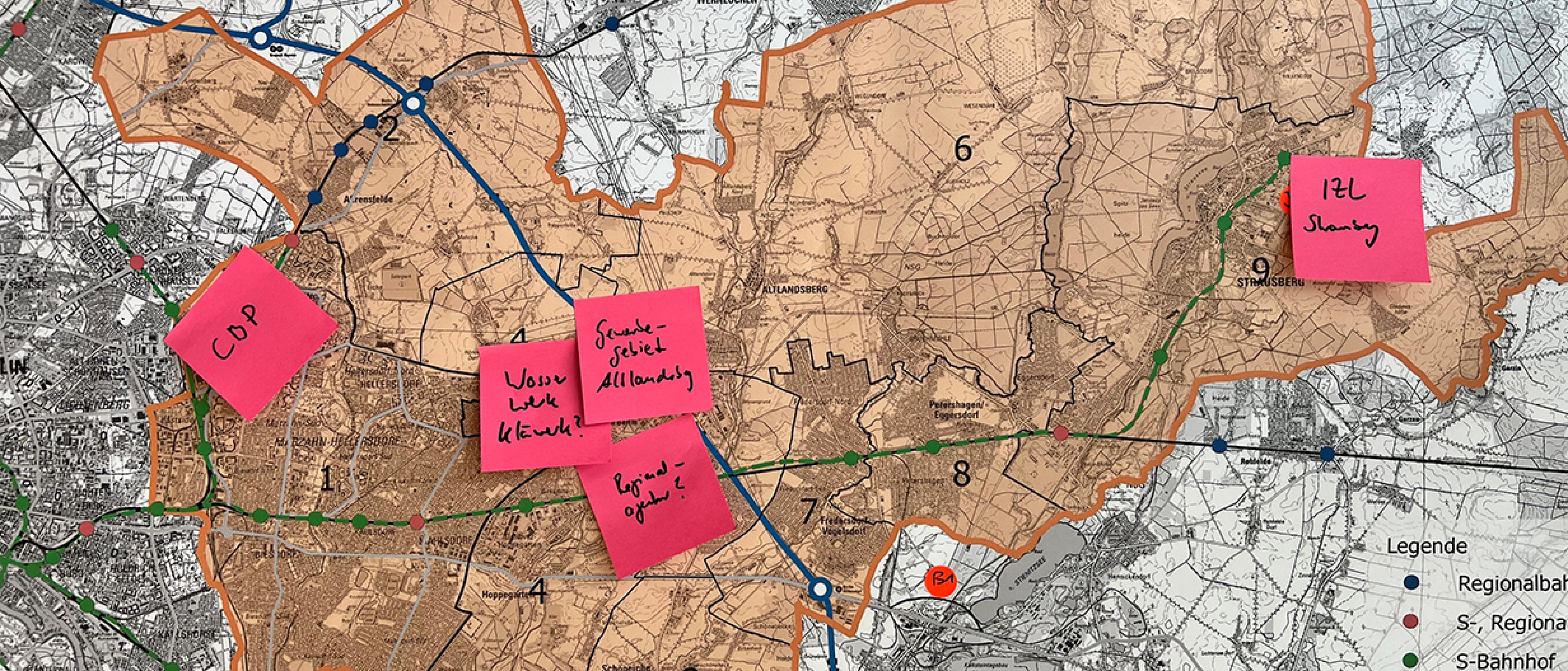Arbeitskarte zur Metropolregion