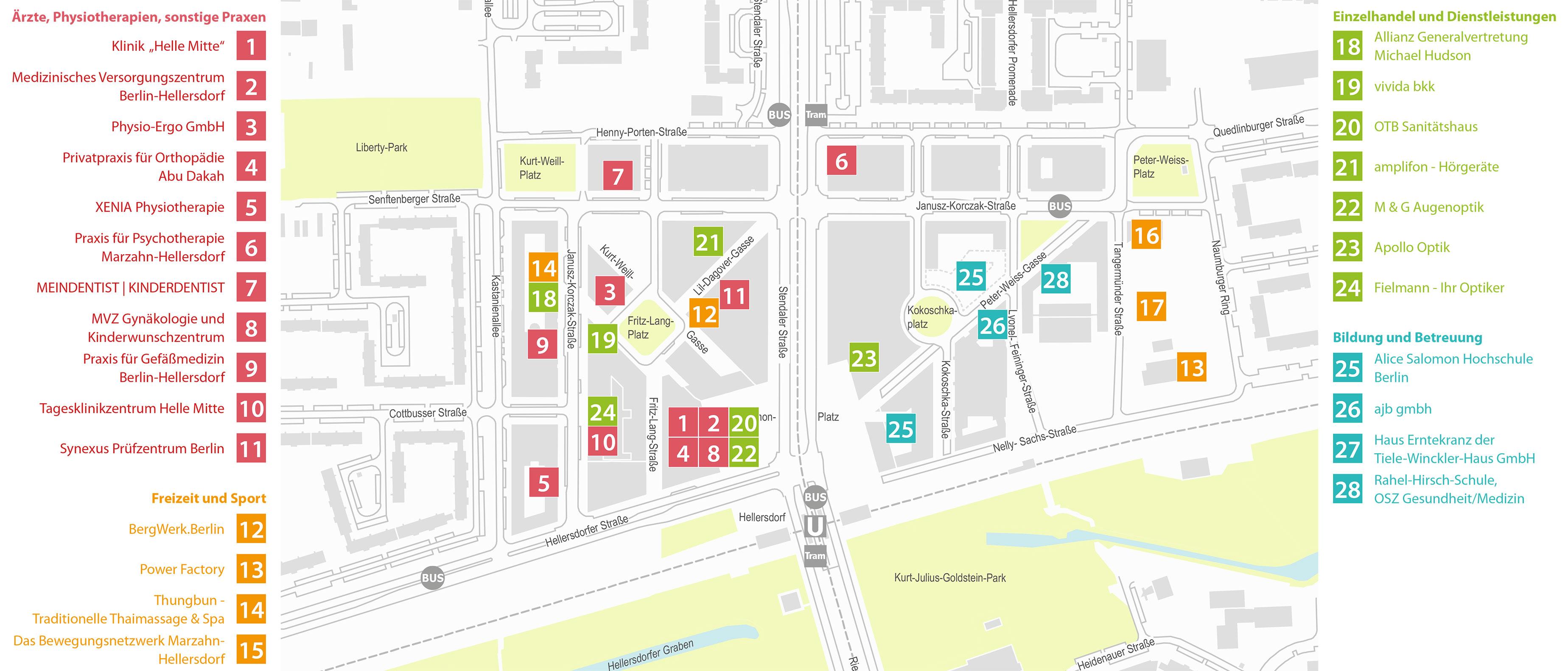 Gesundes Quartier Helle Mitte, Auszug aus der Broschüre
