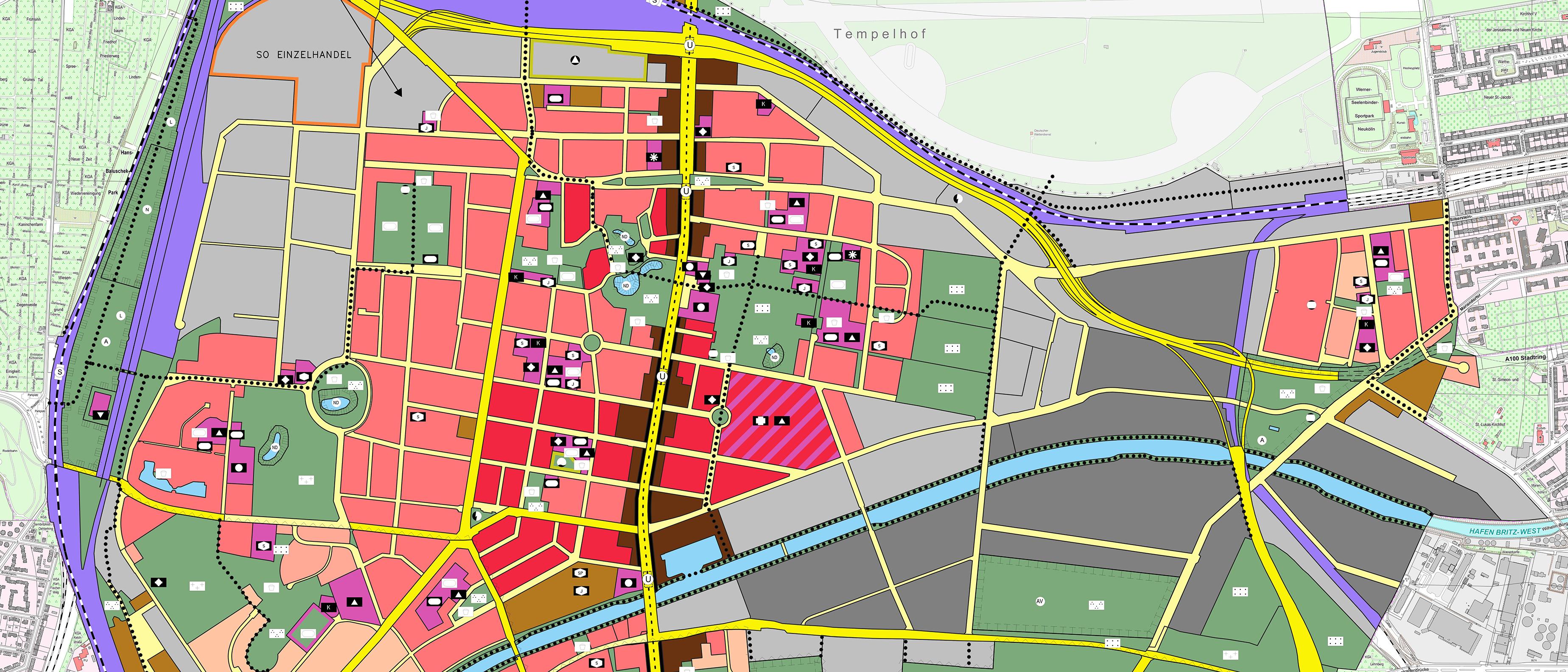 Auschnitt aus Nutzungskonzept BEP Tempelhof/ Mariendorf Nord