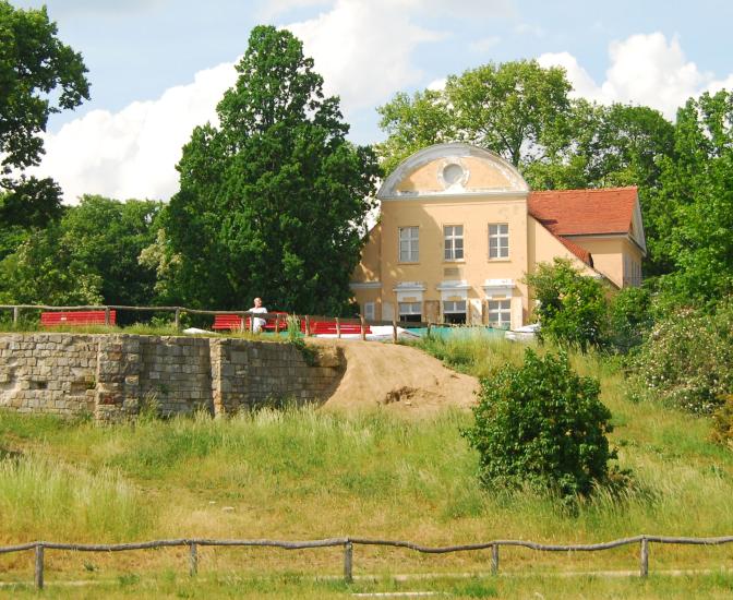 Blick auf das Schloß Neukladow
