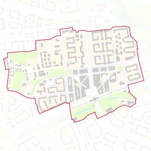 Karte mit Gebietsgrenze Helle Mitte 